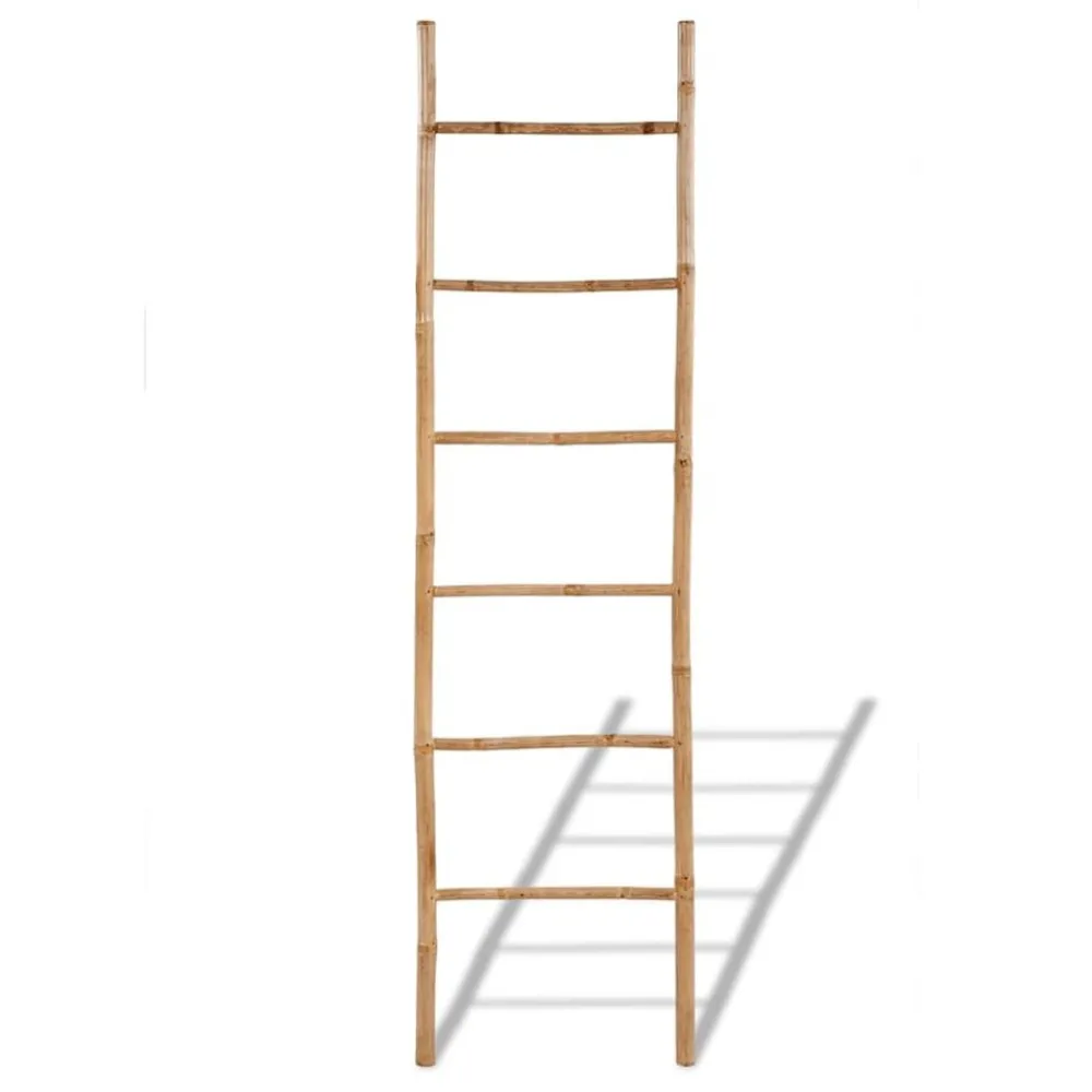 Handdoekenladder met 6 sporten bamboe>vidaXL Discount