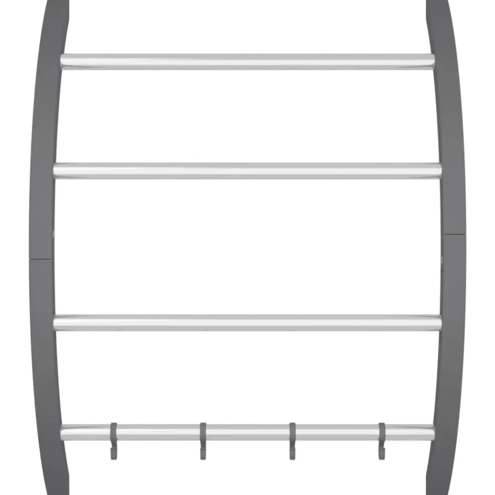 Huishoudelijke Benodigdheden*vidaXL Handdoekenrek met haken 56x16x72 cm aluminium zilverkleurig