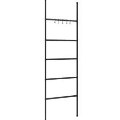 Handdoekenrek met 5 niveaus, zwart 58x175 cm, ijzer>vidaXL Online