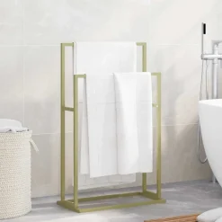 Badkameraccessoires*vidaXL Handdoekenrek vrijstaand 48x24x78,5 cm ijzer kleurig Goud