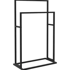 Badkameraccessoires*vidaXL Handdoekenrek vrijstaand 48x24x78,5 cm ijzer Zwart