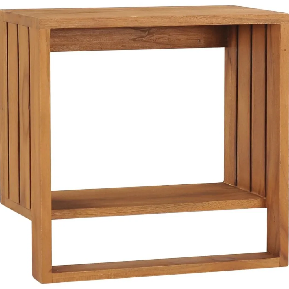Badkameraccessoires*vidaXL Handdoekenrek wandmontage 35x20x35 cm massief teakhout