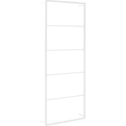 Badkameraccessoires*vidaXL Handdoekenrek 45x10x115 cm Staal Wit