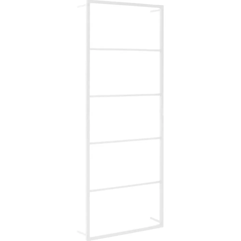 Badkameraccessoires*vidaXL Handdoekenrek 45x10x115 cm Staal Wit