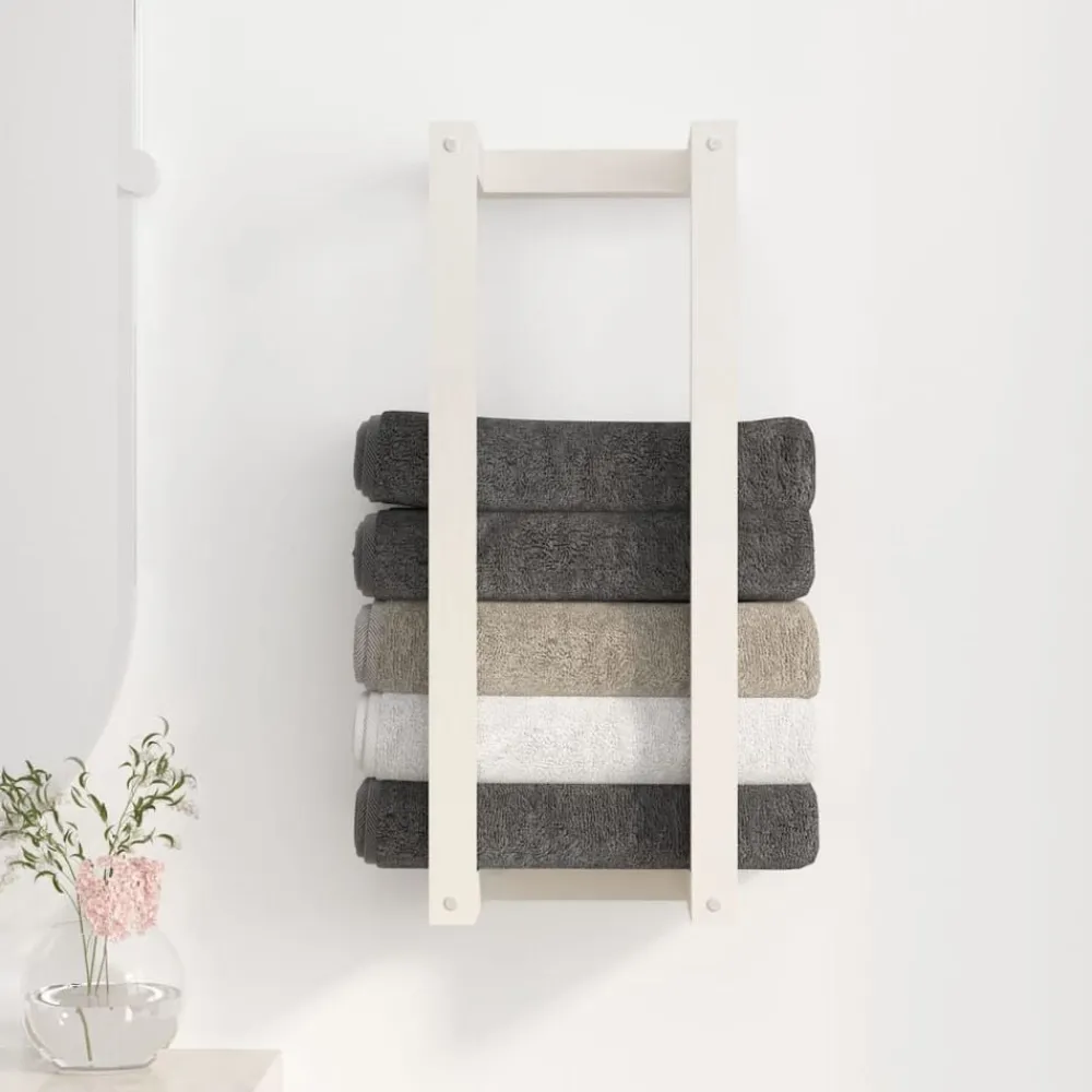 Handdoekenrek 23x18x60 cm massief grenenhout>vidaXL Outlet