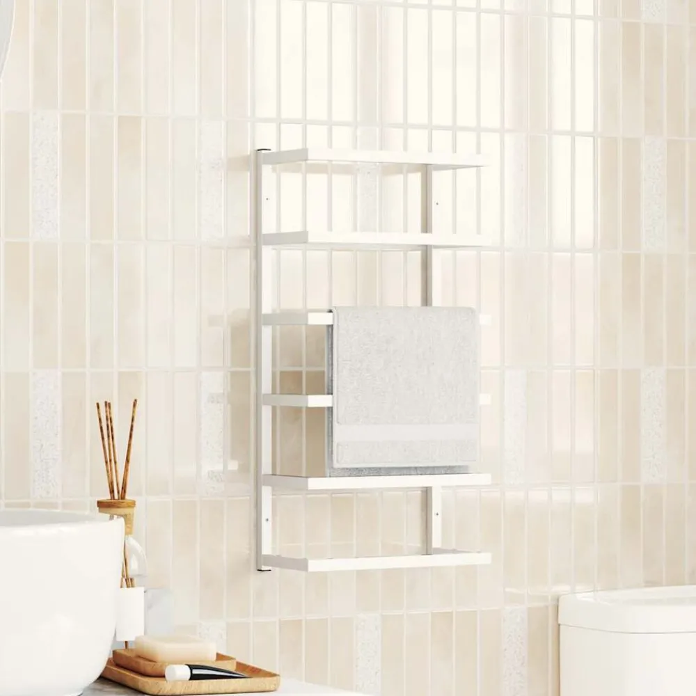 Handdoekenrek 24x12x48 cm staal>vidaXL Discount
