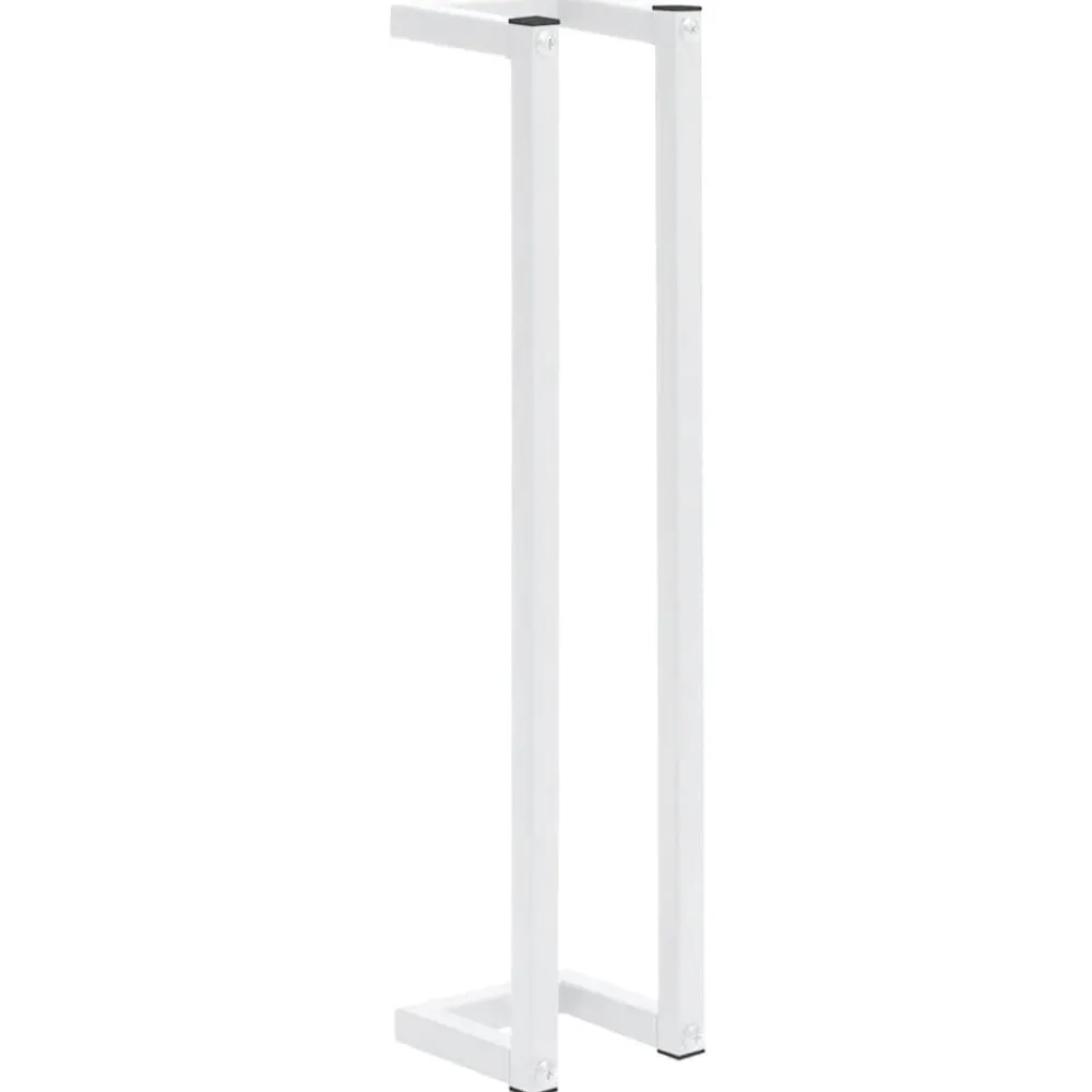 Badkameraccessoires*vidaXL Handdoekenrek 12,5x12,5x60 cm staal Wit
