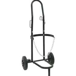 Handtrolley Zwart en Rood 49 x 49 x 101 cm Staal>vidaXL New