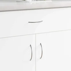 Bouwbeslag*vidaXL Handvat 2 pcs Zilver 107 x 3.6 x 23 mm Roestvrij staal