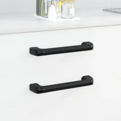 Bouwbeslag*vidaXL Handvat Effen 2 pcs Zwart 380 x 34 x 85 mm Aluminium en PP
