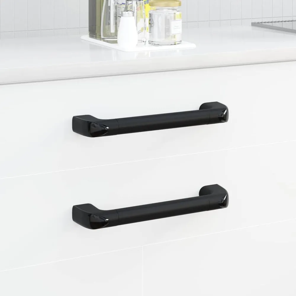 Bouwbeslag*vidaXL Handvat Effen 2 pcs Zwart 380 x 34 x 85 mm Aluminium en PP