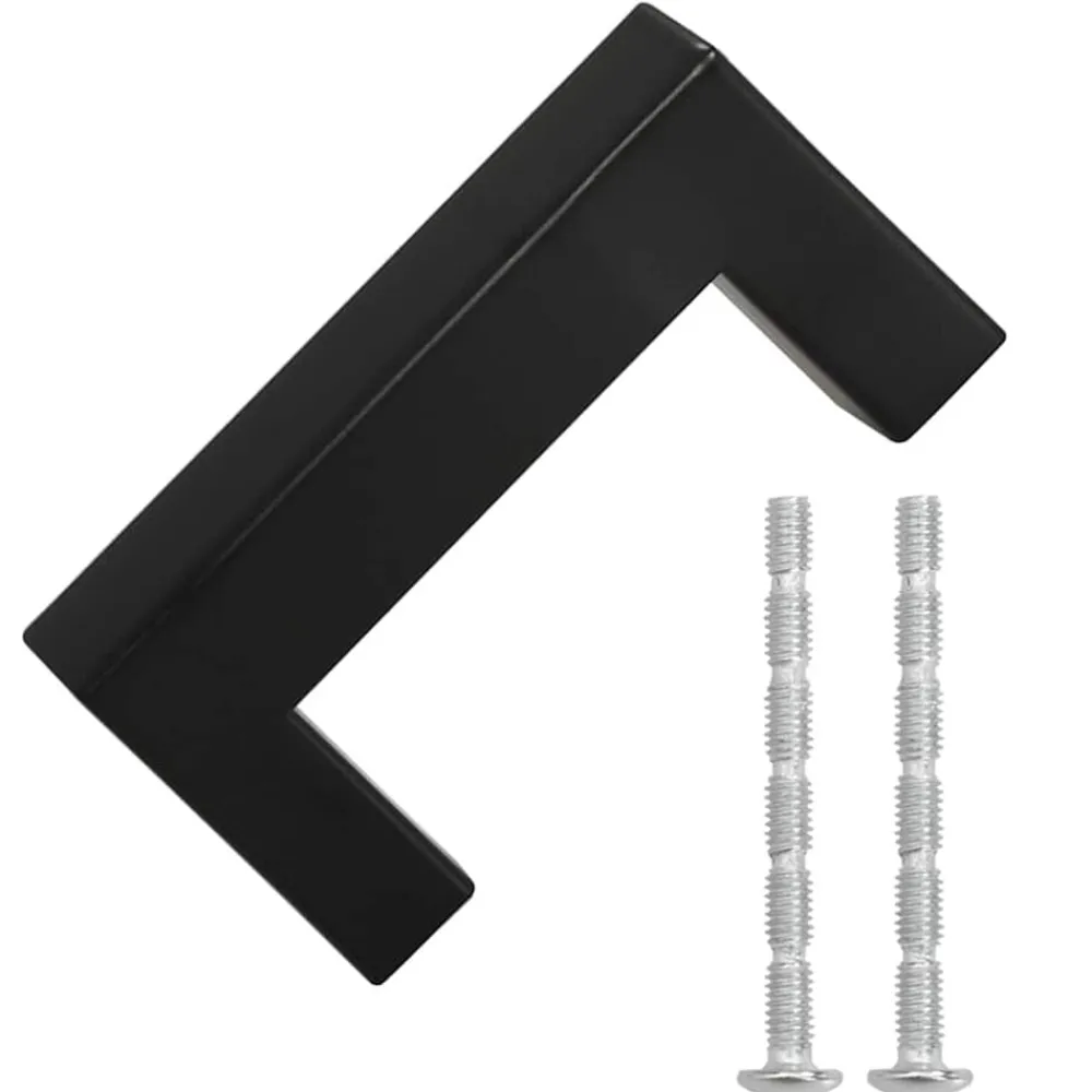 Bouwbeslag*vidaXL Handvatten 10 st 64 mm roestvrij staal Zwart
