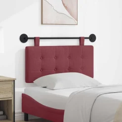 Bedden & Accessoires*vidaXL Hangend Hoofdeinde Wandgemonteerd Stof Wijnrood