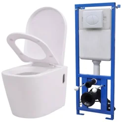 Hangend toilet met verborgen stortbak keramiek>vidaXL Online