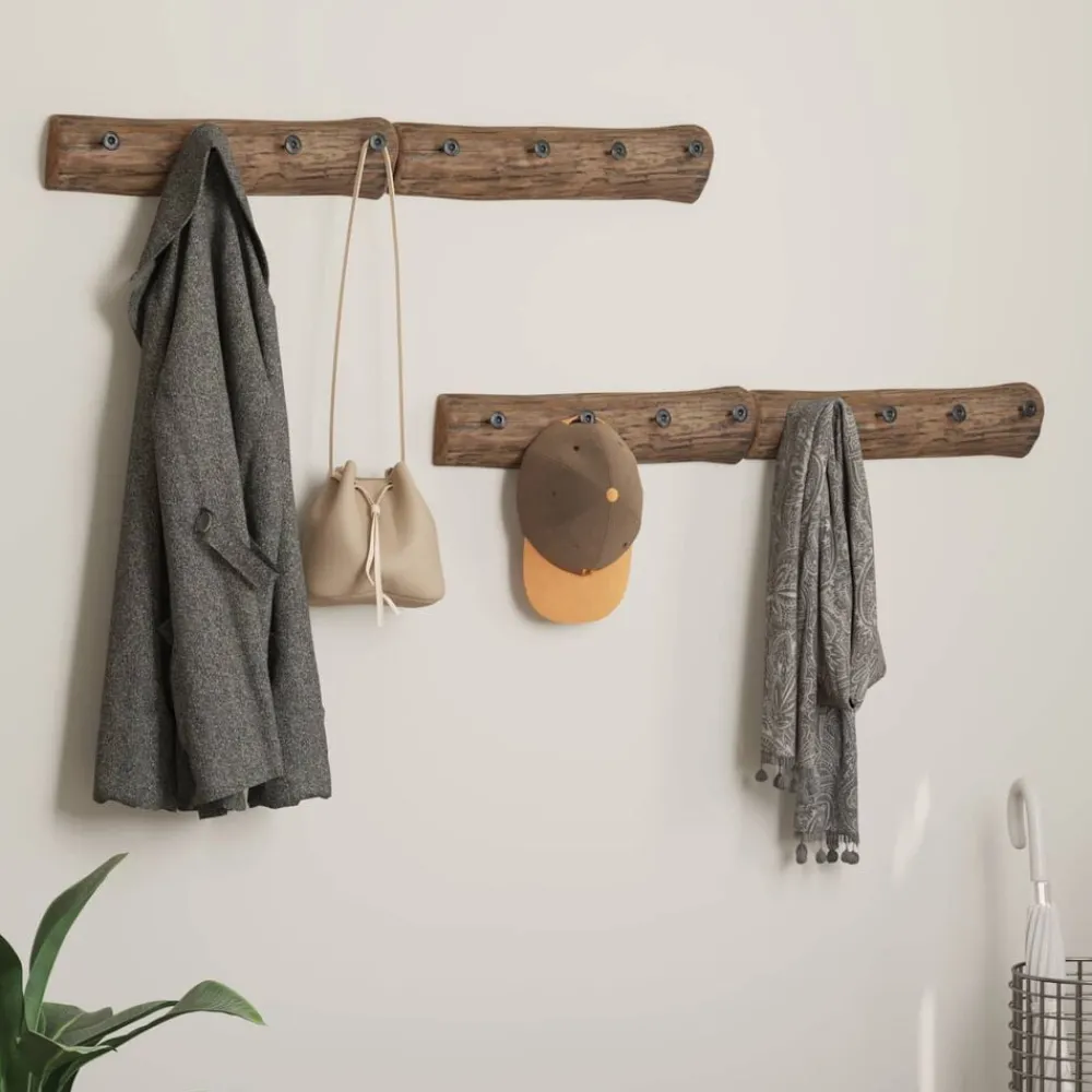 Huishoudelijke Benodigdheden*vidaXL Hanger Bruin 50 x 8 x 12 cm Massief Gerecycled Hout
