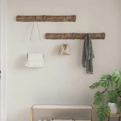 Huishoudelijke Benodigdheden*vidaXL Hanger Bruin 50 x 8 x 12 cm Massief Gerecycled Hout