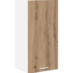 Kasten & Opbergmeubelen*vidaXL Hangkast Ambachtelijke Eik en Wit 40 x 31 x 80 cm Bewerkt hout Artisanaal eiken