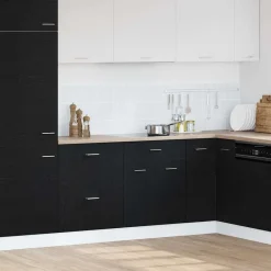 Kasten & Opbergmeubelen*vidaXL Hangkast met lade 60 x 46 x 81,5 cm Bewerkt hout Zwart eiken