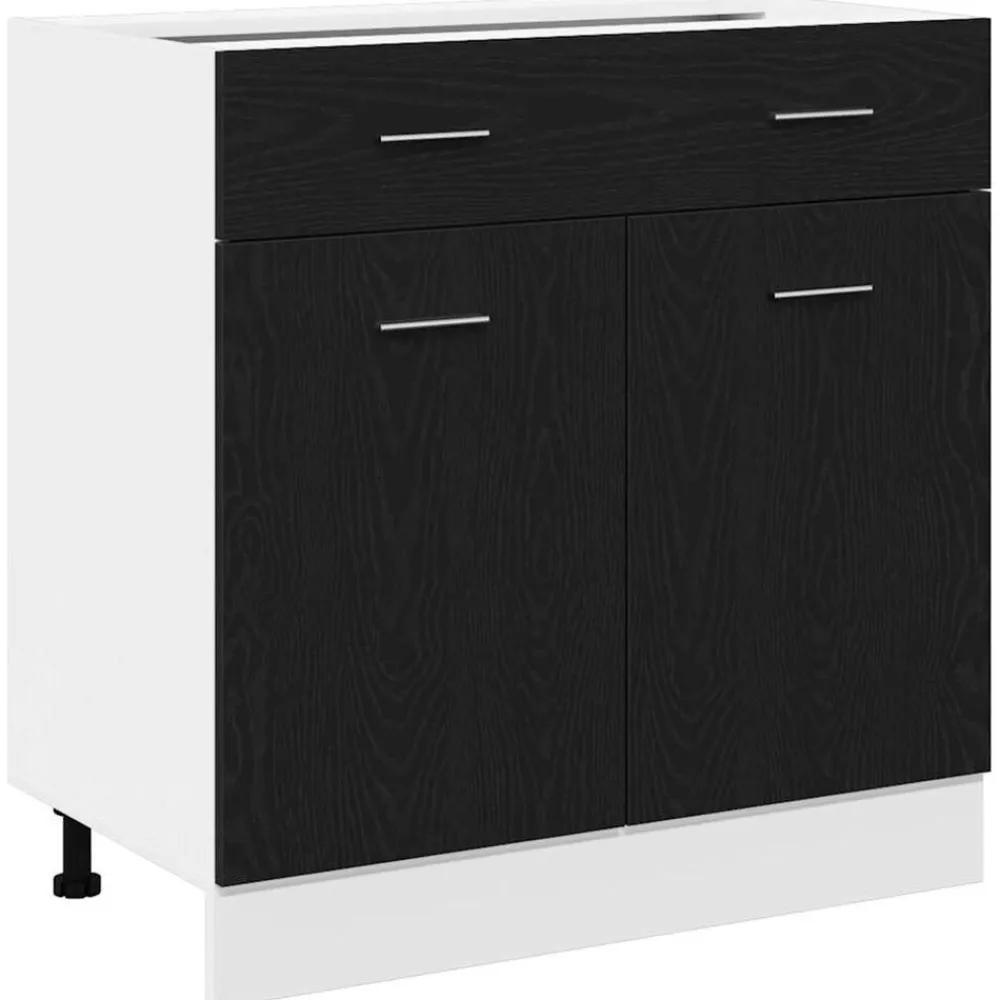 Hangkast met lade 80 x 31 x 81,5 cm Bewerkt hout>vidaXL Discount
