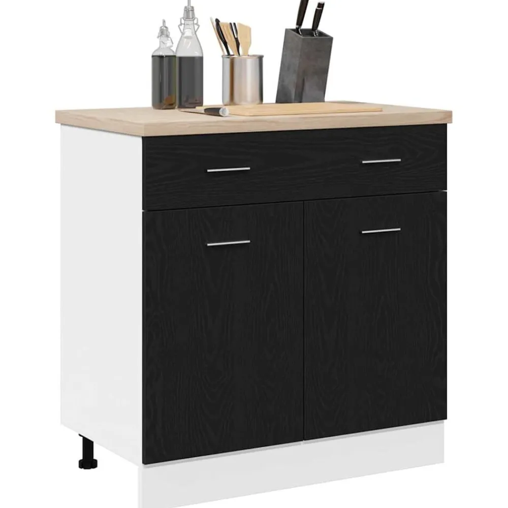 Hangkast met lade 80 x 31 x 81,5 cm Bewerkt hout>vidaXL Discount