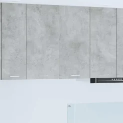 Kasten & Opbergmeubelen*vidaXL Hangkast met opslag 80 x 31 x 80 cm Bewerkt hout Beton grijs