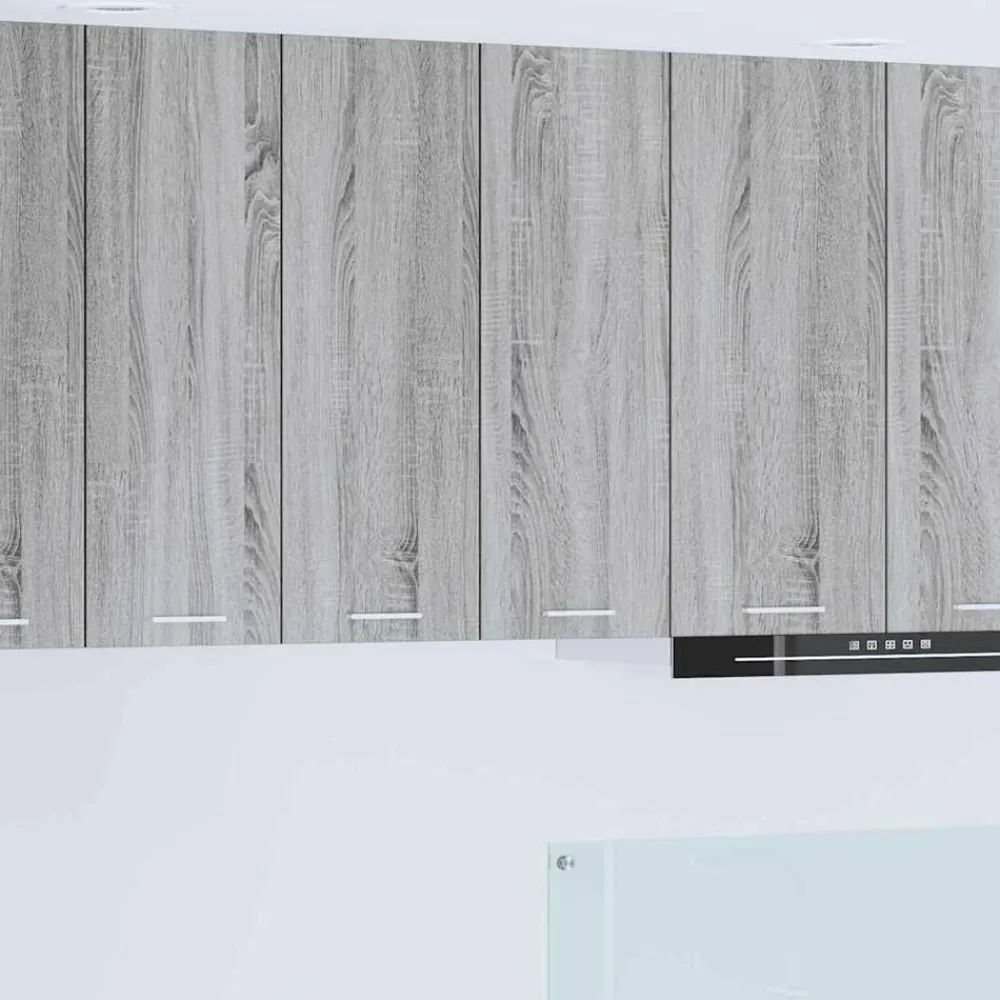 Kasten & Opbergmeubelen*vidaXL Hangkast met opslag 60 x 31 x 80 cm Bewerkt hout Grijs sonoma