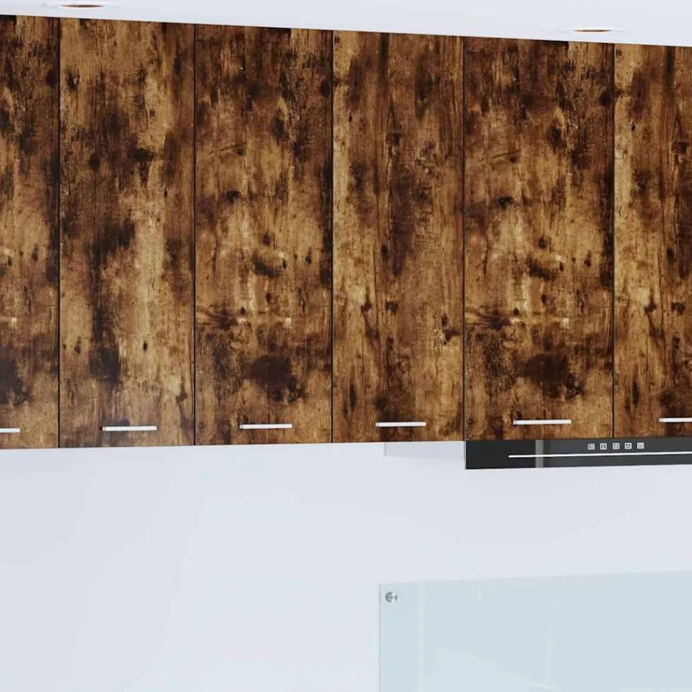 Kasten & Opbergmeubelen*vidaXL Hangkast met opslag 60 x 31 x 80 cm Bewerkt hout Gerookt eiken