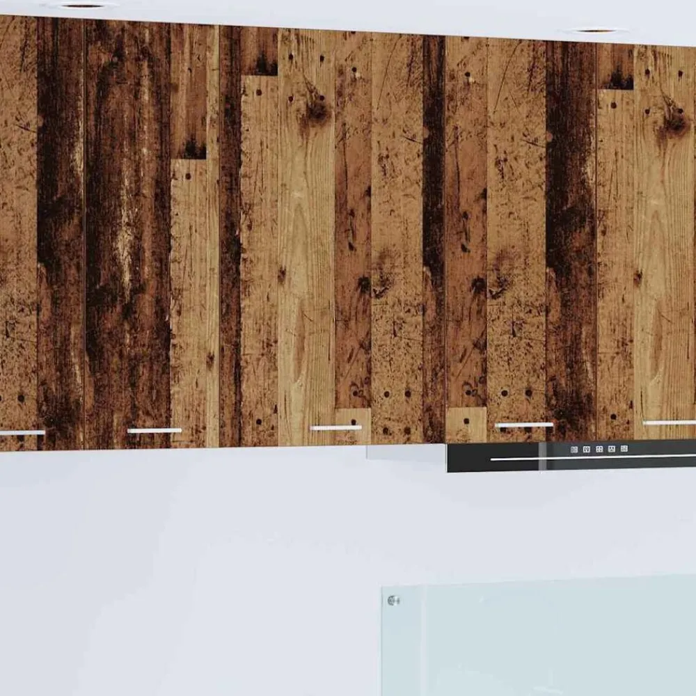 Kasten & Opbergmeubelen*vidaXL Hangkast Oude Hout en Wit 50 x 31 x 80 cm Bewerkt hout Oud hout