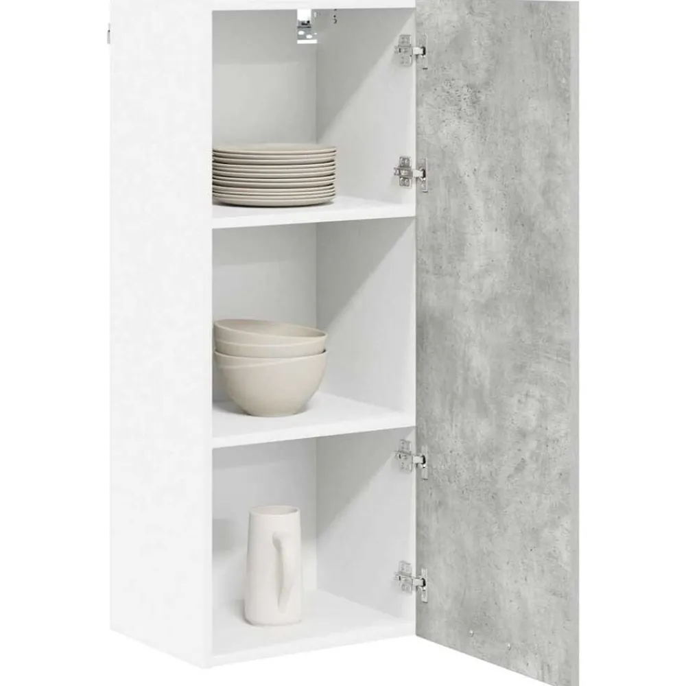 Kasten & Opbergmeubelen*vidaXL Hangkast Riga 40 x 31 x 100 cm Bewerkt hout Beton grijs