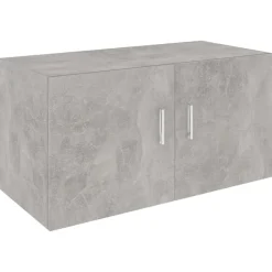 Boekenkasten & Wandplanken*vidaXL Hangkast 80x39x40 cm bewerkt hout Betongrijs