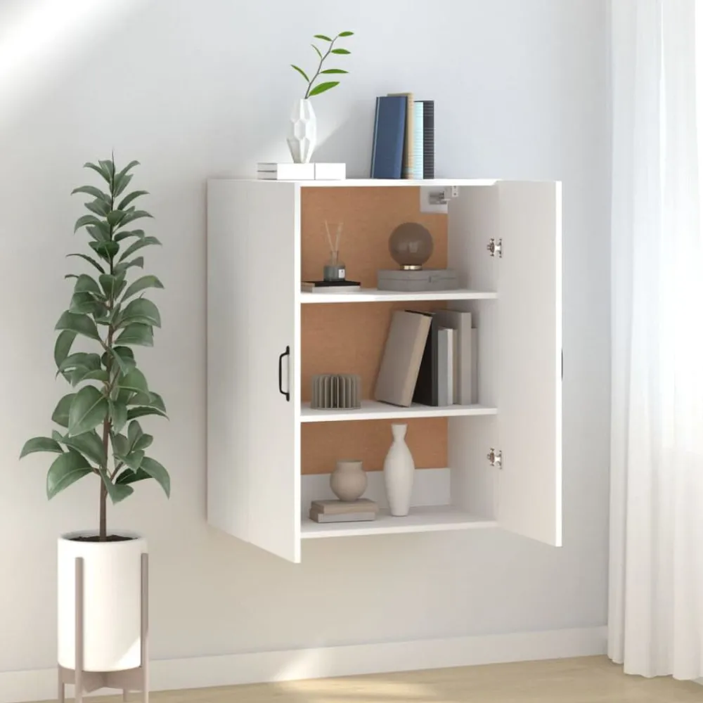 Kasten & Opbergmeubelen*vidaXL Hangkast 69,5x34x90 cm bewerkt hout Wit