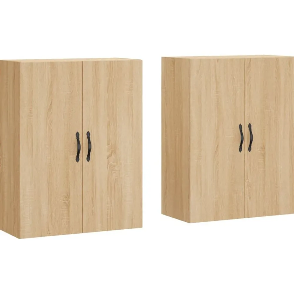 Hangkasten 2 st bewerkt hout kleurig>vidaXL New