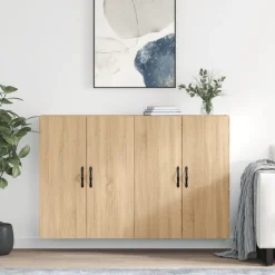 Hangkasten 2 st bewerkt hout kleurig>vidaXL New
