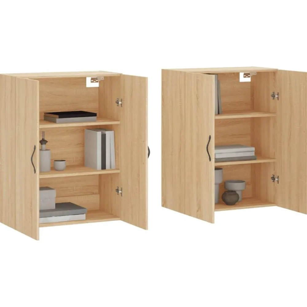 Hangkasten 2 st bewerkt hout kleurig>vidaXL New