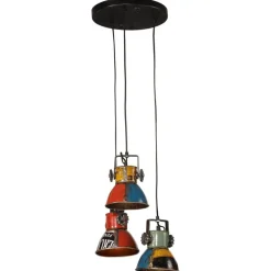 Verlichting*vidaXL Hanglamp 25 W E27 30x30x100 cm meerkleurig Multikleur