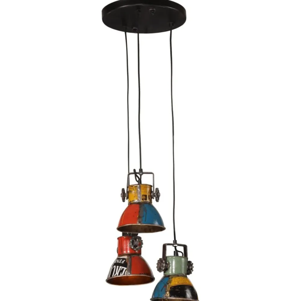 Verlichting*vidaXL Hanglamp 25 W E27 30x30x100 cm meerkleurig Multikleur