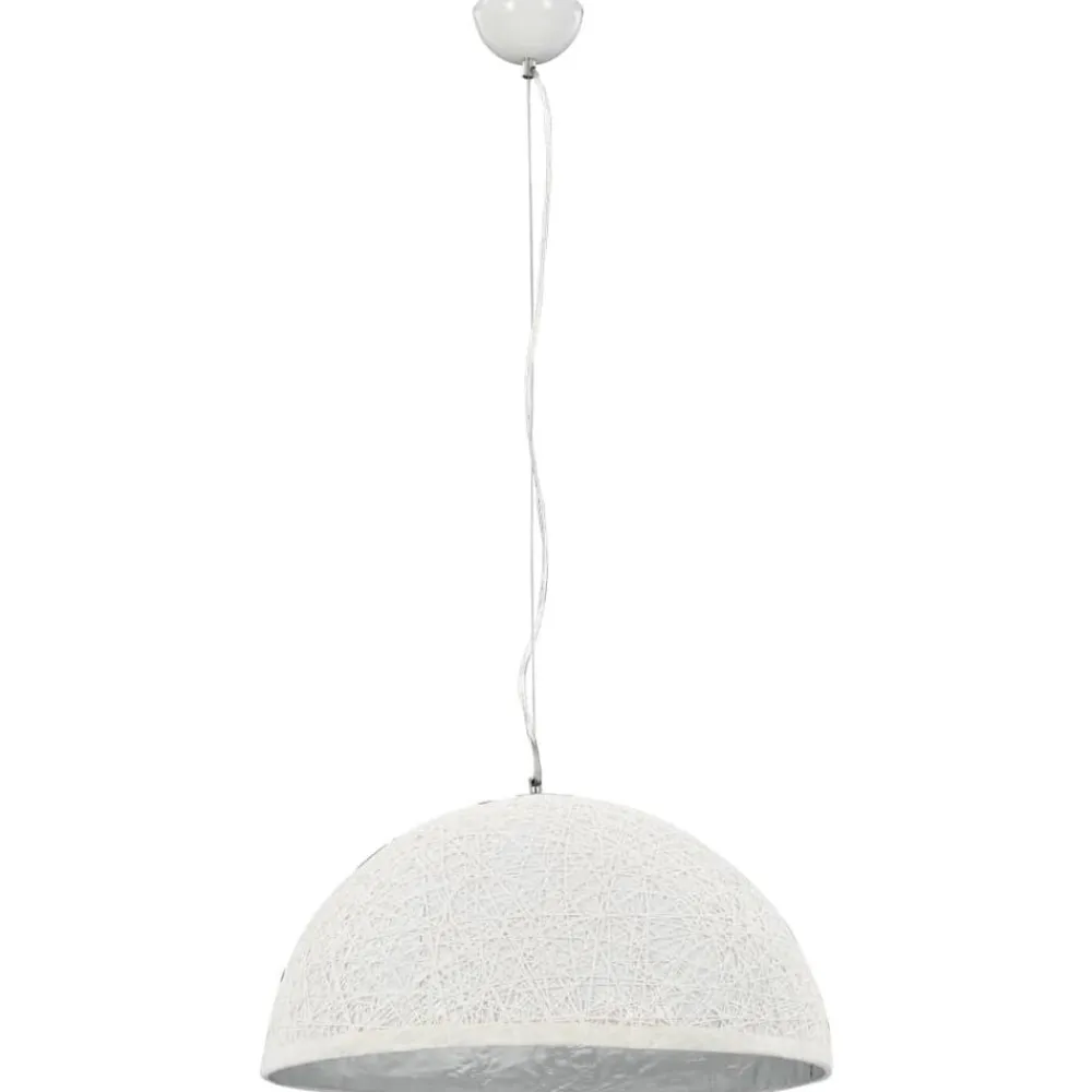 Verlichting*vidaXL Hanglamp E27 Ø50 cm wit en zilver