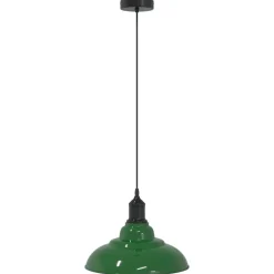 Hanglamp in hoogte verstelbaar E27 Ø31 cm metaal glanzend groen>vidaXL Hot