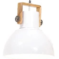 Verlichting*vidaXL Hanglamp industrieel rond 25 W E27 40 cm Wit