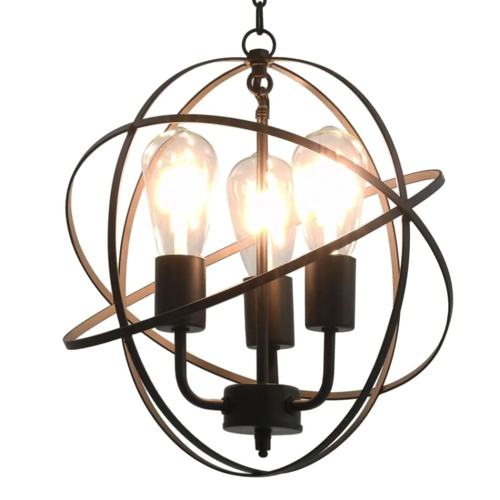 Hanglamp rond 3xE27 zwart>vidaXL Outlet