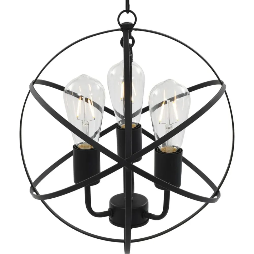 Hanglamp rond 3xE27 zwart>vidaXL Outlet