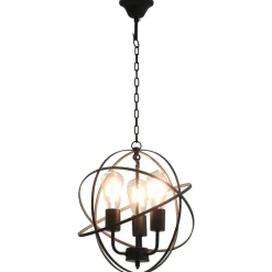 Hanglamp rond 3xE27 zwart><noscript><img width=