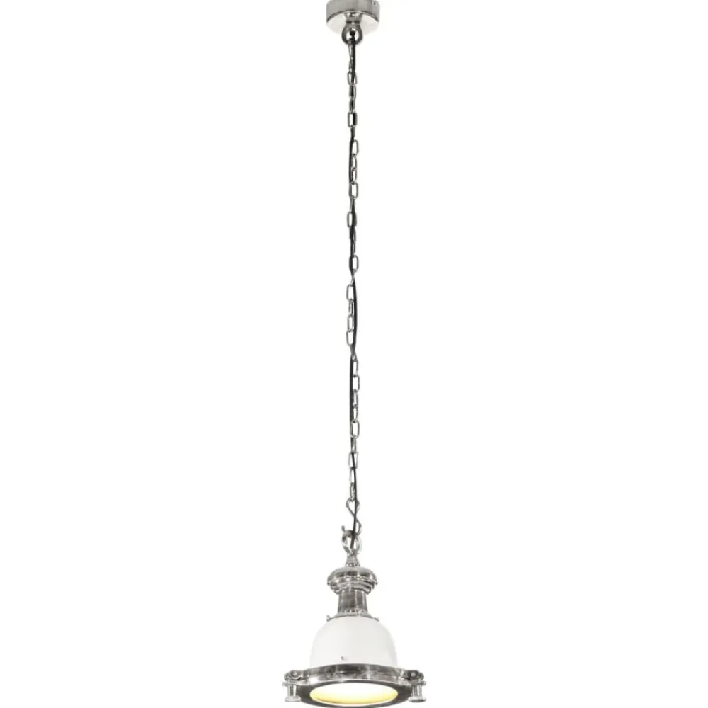 Verlichting*vidaXL Hanglamp 24x24x137 cm aluminium Zilver en wit