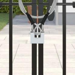 Hangslot 2 pcs Zilver Staal>vidaXL Clearance