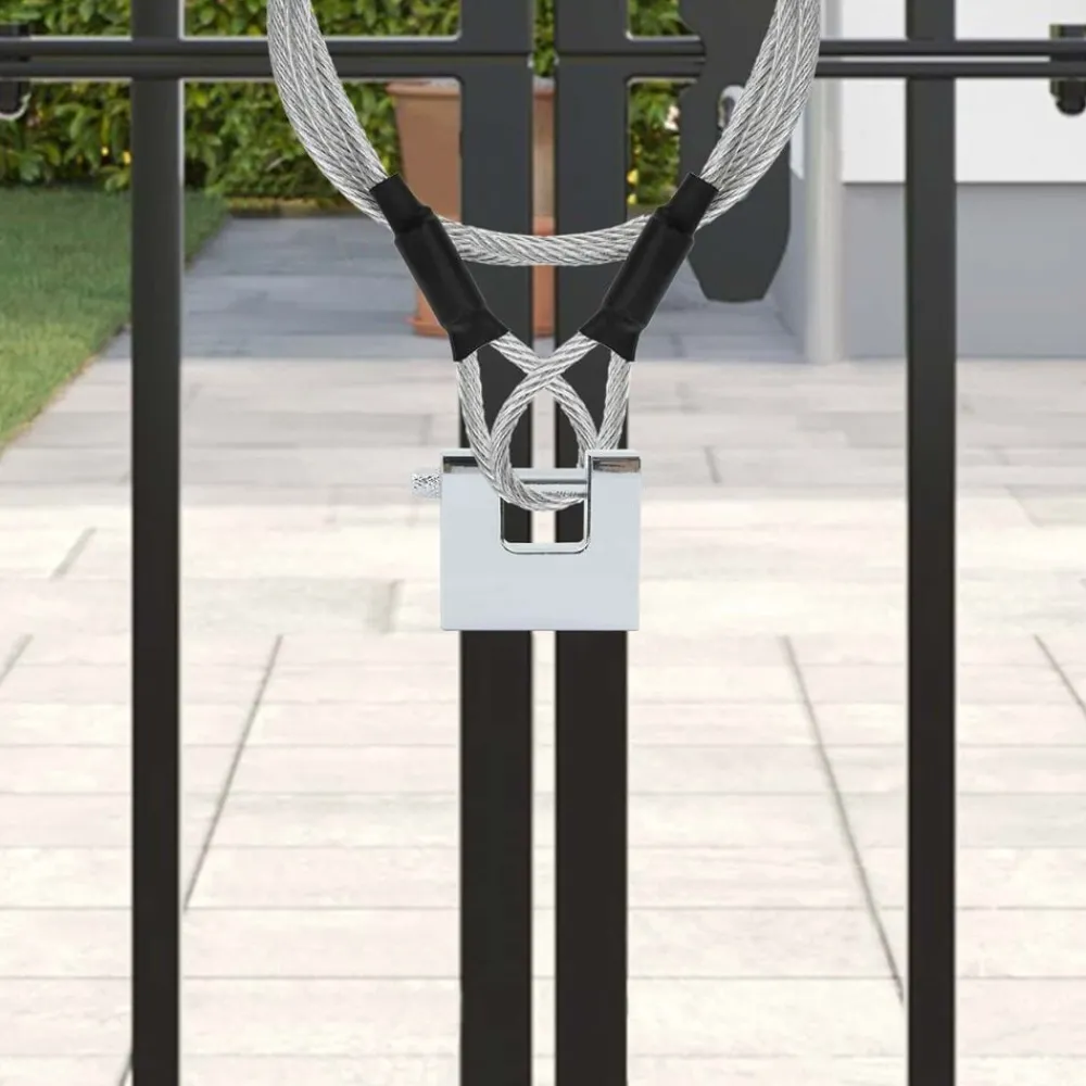 Hangslot 2 pcs Zilver Staal>vidaXL Clearance