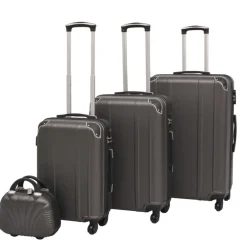 Bagage & Tassen*vidaXL Harde rolkoffer set 4-dlg Antraciet