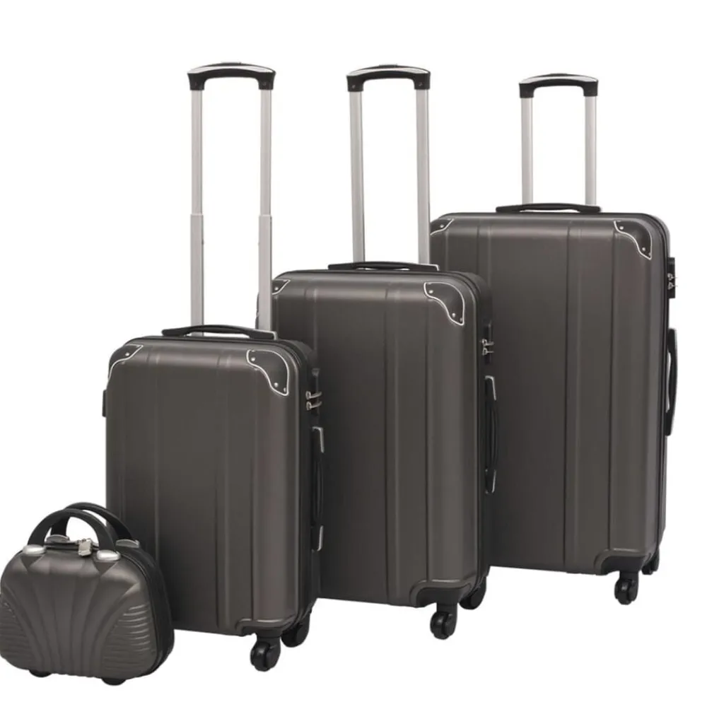 Bagage & Tassen*vidaXL Harde rolkoffer set 4-dlg Antraciet
