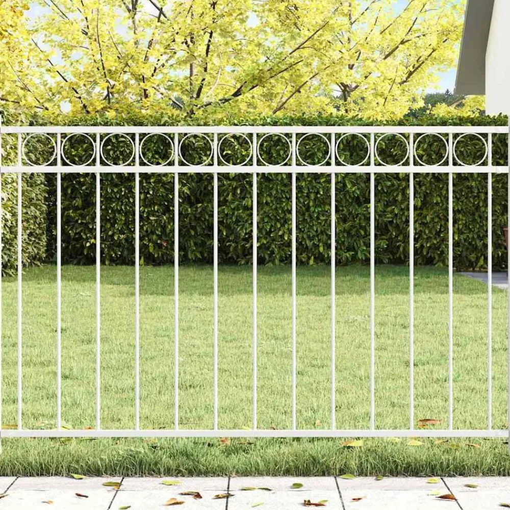 Tuinafscheidingen*vidaXL Hecelement Assen 170 x 100 cm Staal Wit