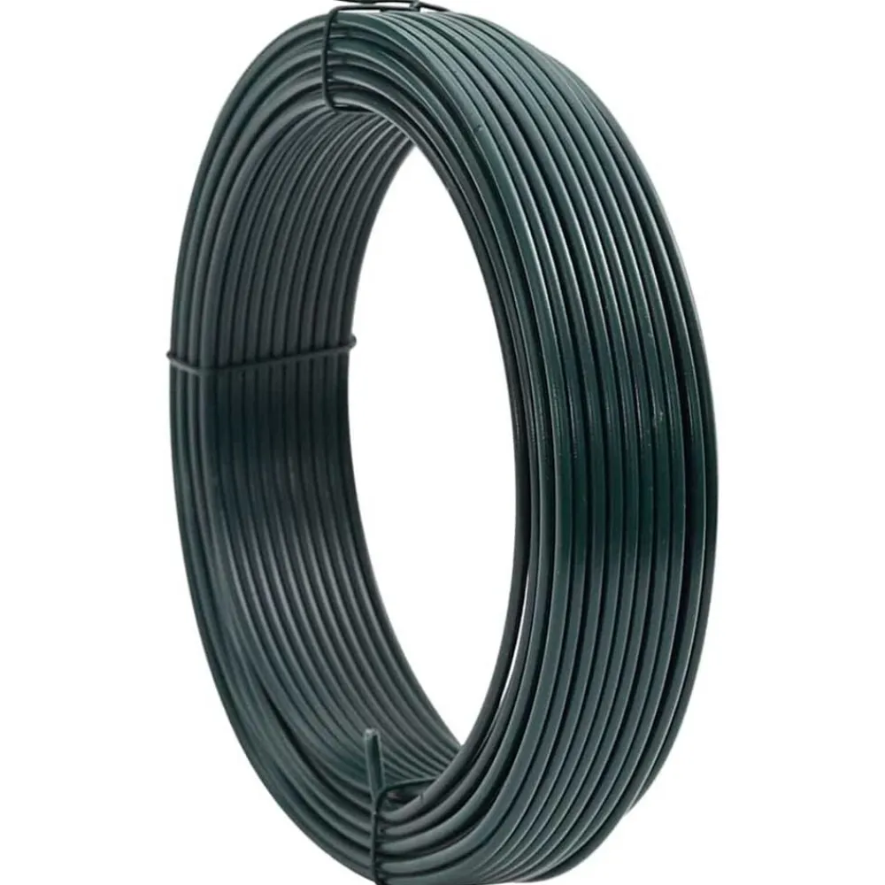 Tuinafscheidingen*vidaXL Hek binddraad Groen PVC 25 m
