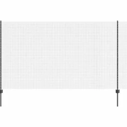 Hek met Paal 1,4 x 25 m Staal en PVC>vidaXL Sale